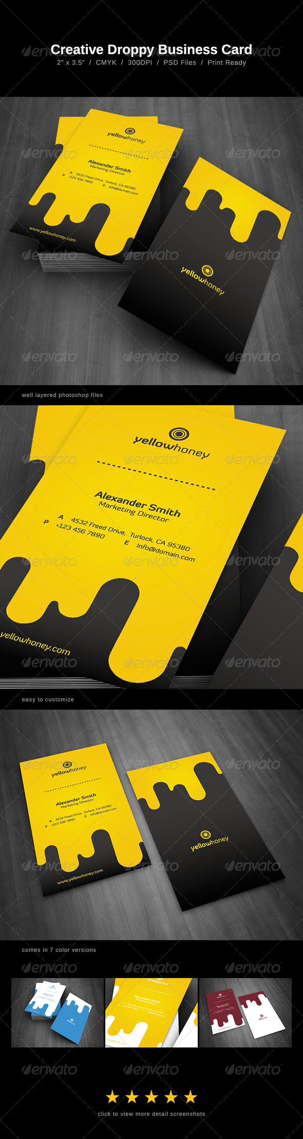 Droppy Business Card - Creative Business Cards