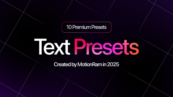 Text Presets Titles template preview
