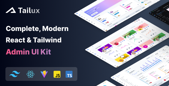 Tailux – React Tailwind Admin Template (React 19)