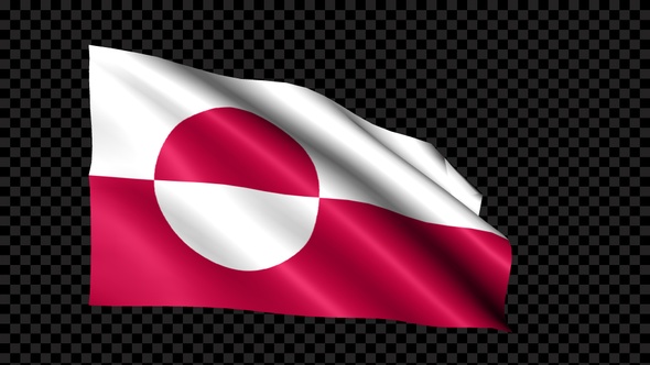 Greenland Flag Blowing In The Wind alt