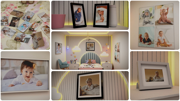 Sweet Moments – Baby Story Slideshow for Interiors Video Displays template preview