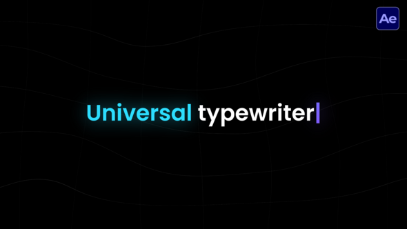 Universal Typewriter  AE Titles template preview