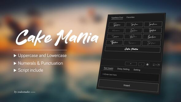 Animated Typeface - Cake Mania Titles template preview