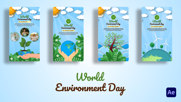 World Environment Day Video Displays template preview
