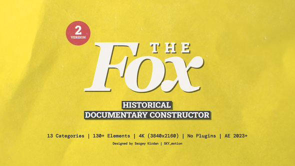 The Fox | Historical Documentary Constructor broadcast-packages template preview