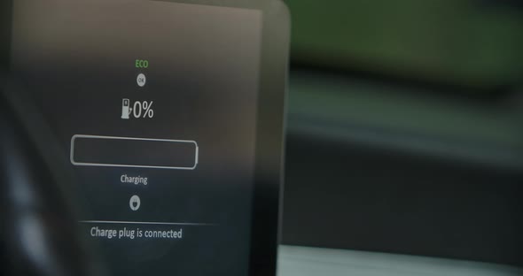 Dashboard in an Electric Car alt