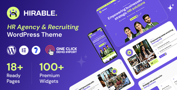 Hirable – Human Resources & Recruiting WordPress Theme