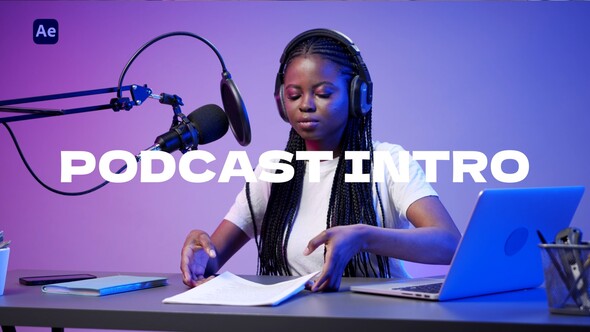 Podcast Intro Elements template preview