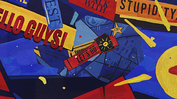 Expressionist Graphics Titles Titles template preview