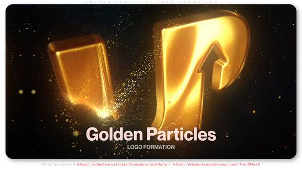 Golden Particles Logo Formation Logo Stings template preview