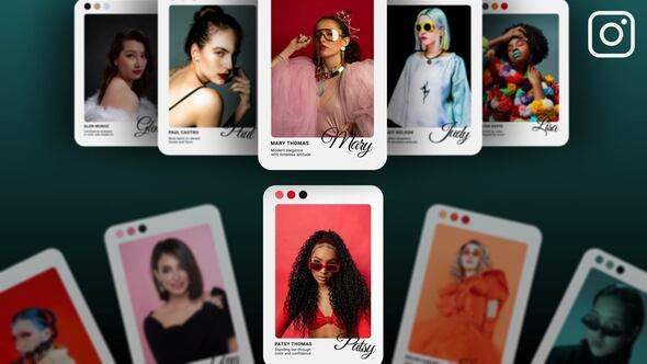 Profile Slideshow Cards Openers template preview