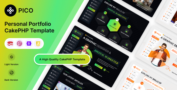Pico – Personal Portfolio CakePHP Template