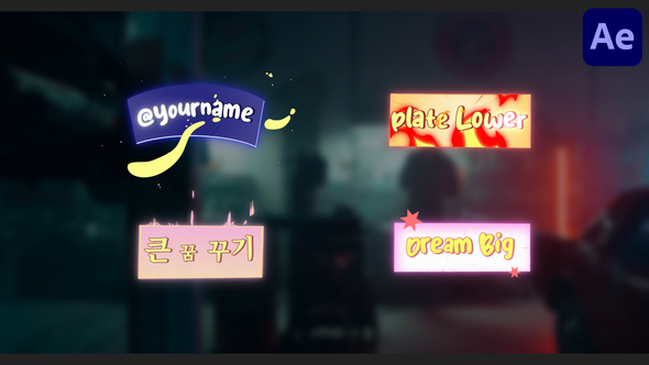 Neon Lower Thirds | After Effects Elements template preview