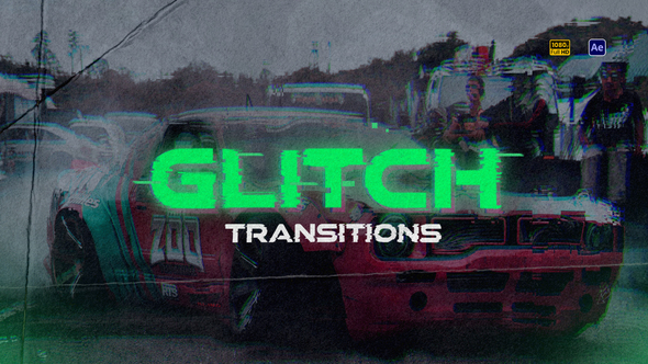 Glitch Transitions Elements template preview
