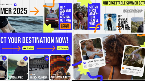 Photo Slide Show Summer Landscape Elements template preview