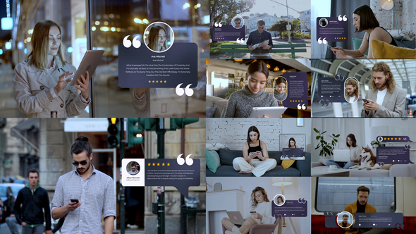 Testimonial Social Media After Effect Template Elements template preview