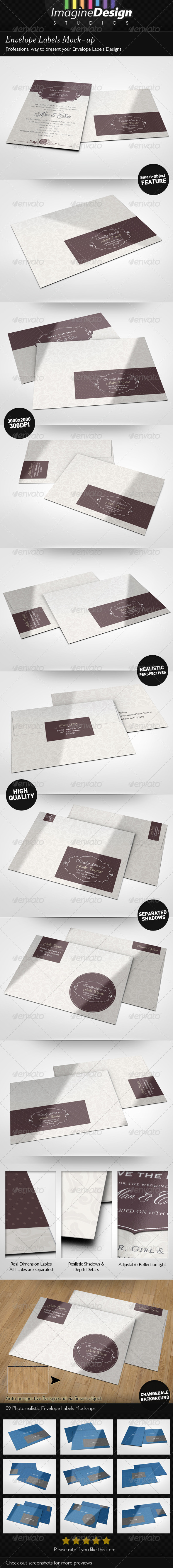 Envelope Labels Mock-up - Miscellaneous Print