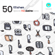 Kitchen Flat Outline Icons 