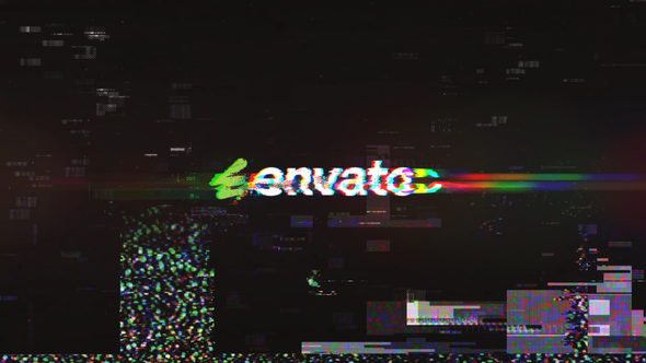 Distorted Glitch Reveal Logo Stings template preview