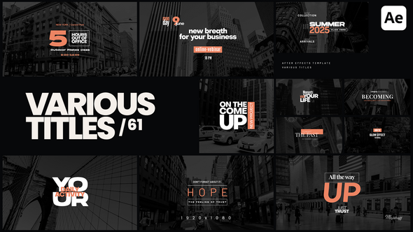 Various Titles 61 Titles template preview
