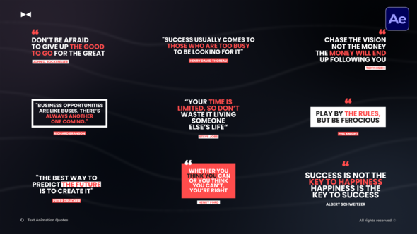 Text Animation Quotes  AE Titles template preview
