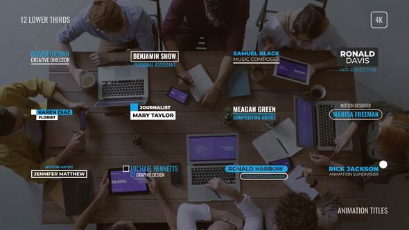 Lower Thirds Titles template preview