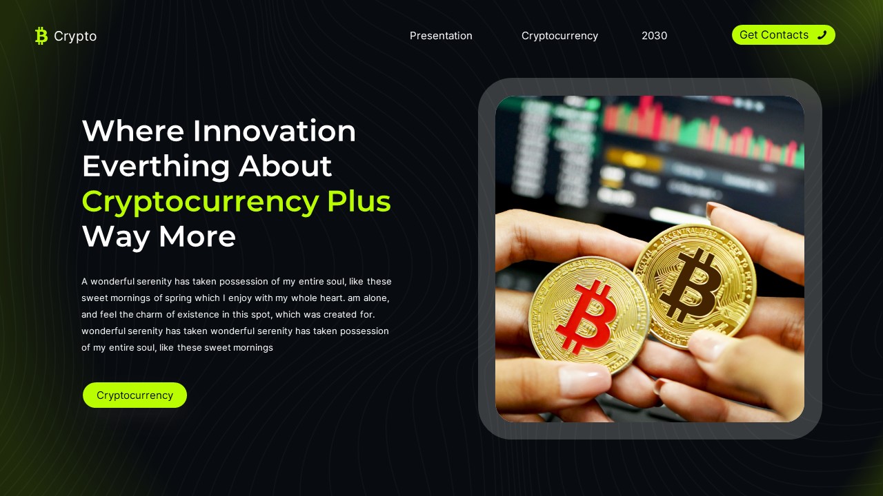 Crypto - Cryptocurrency & Bitcoin Google Slides Template, Presentation ...