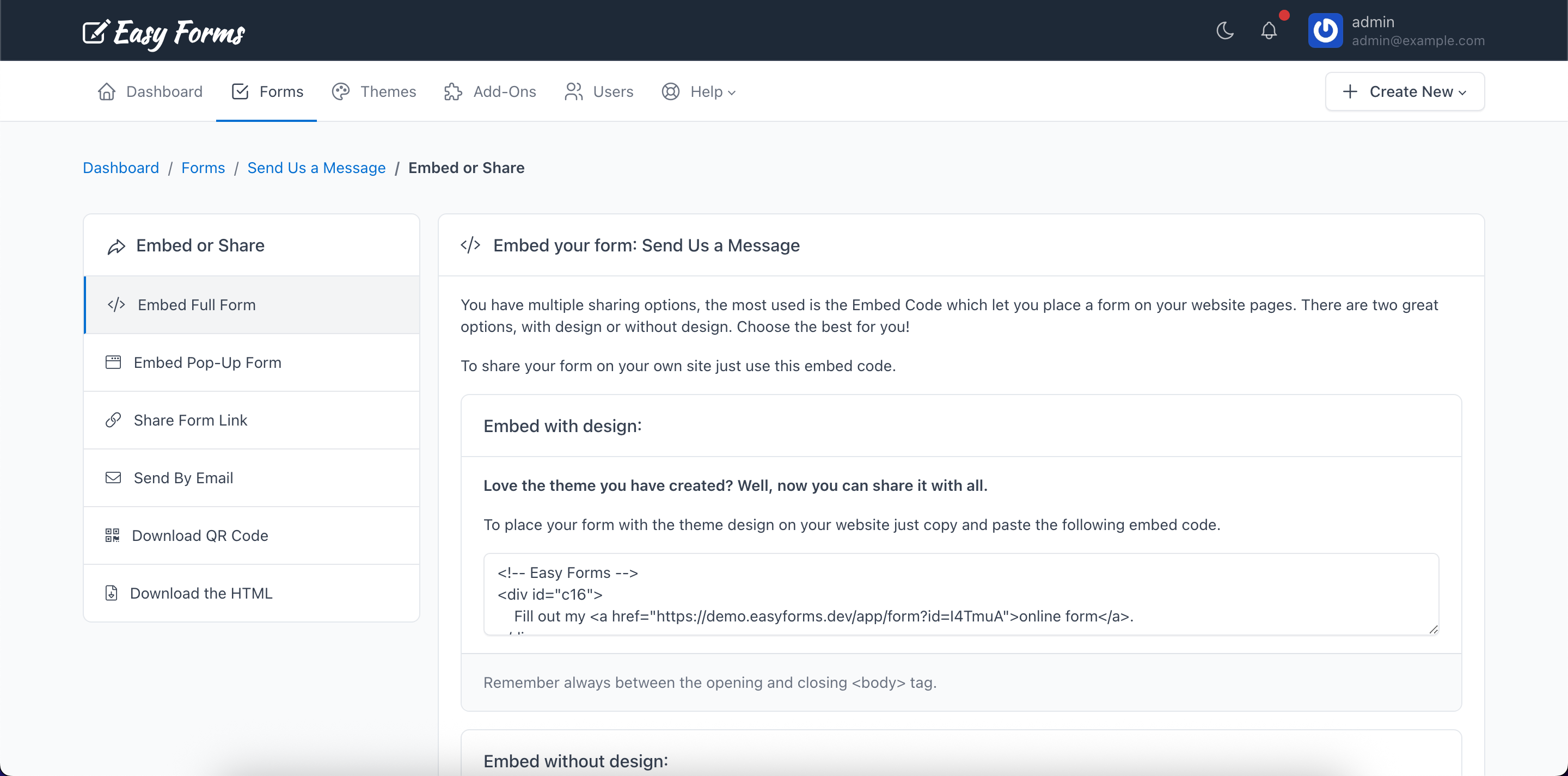 Easy Forms: Advanced Form Builder and Manager by baluart | CodeCanyon