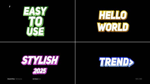 3D Text Animation  AE Titles template preview