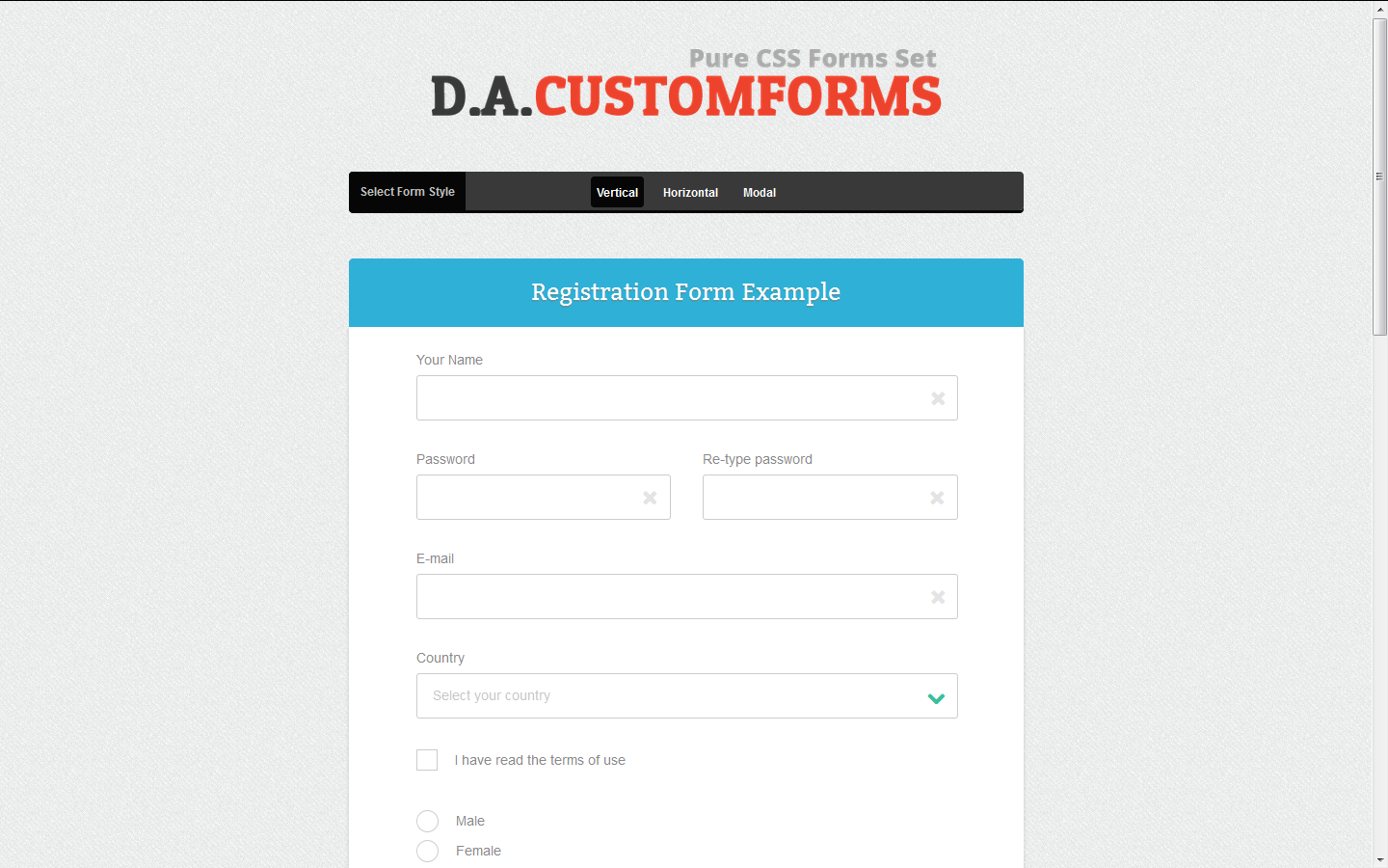 responsive css forms set validation by d_atanasov codecanyon pure css form