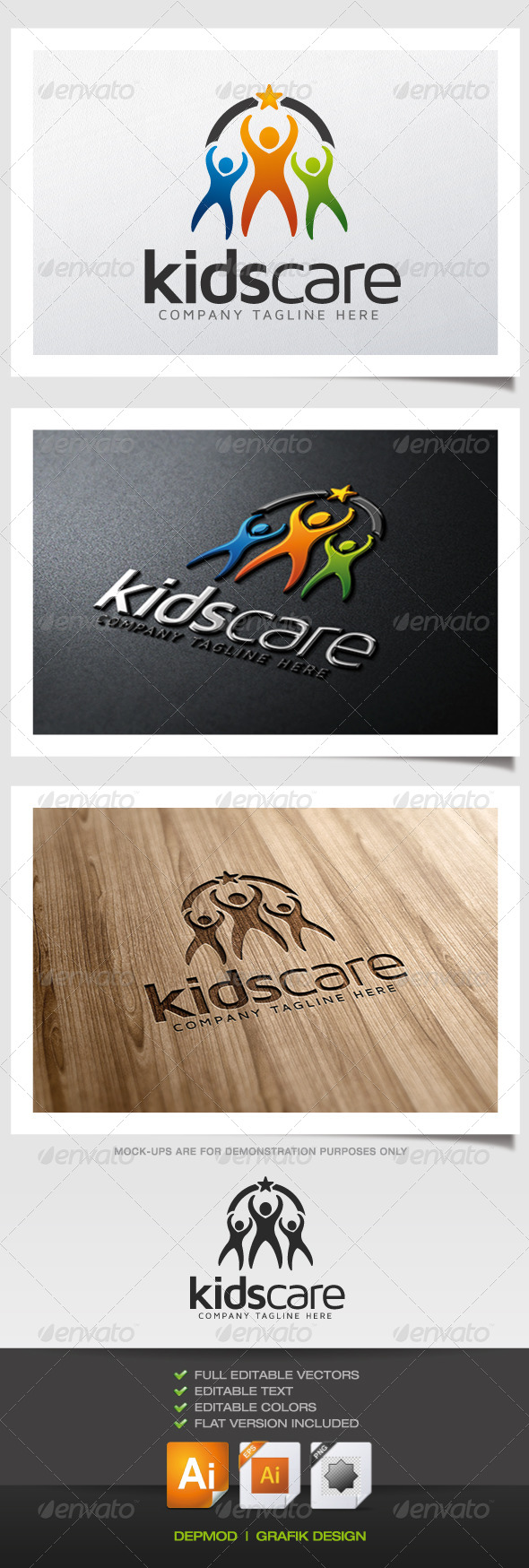 Kids Care Logo - Humans Logo Templates