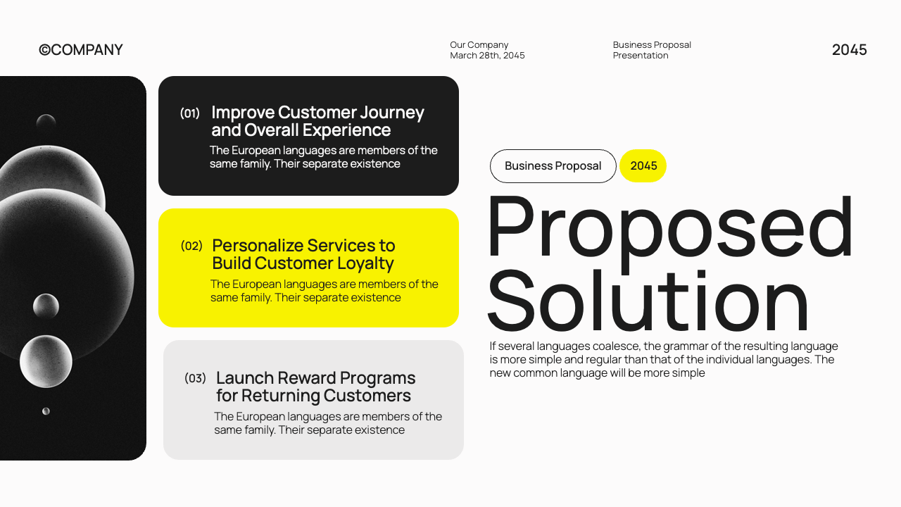 White Black Yellow Modern Business Proposal Presentation, Presentation ...