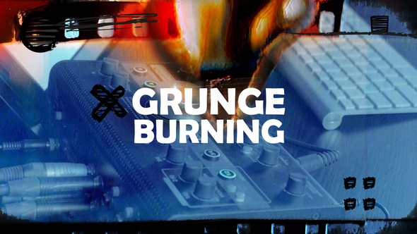 Grunge Burning Transitions Elements template preview