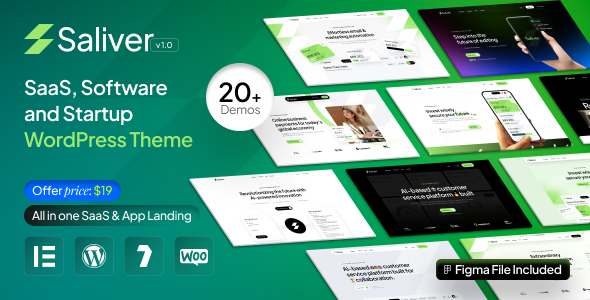 Saliver – SaaS & Software Startup Tech WordPress Theme