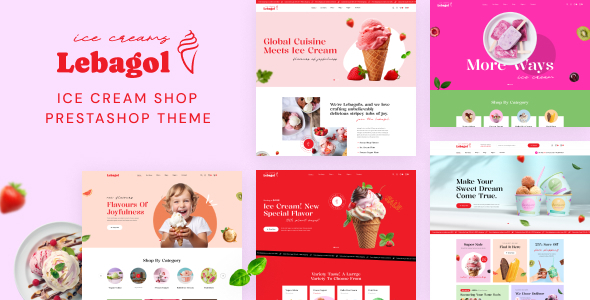 Leo Lebagol Elementor – Ice cream Shop Prestashop Theme