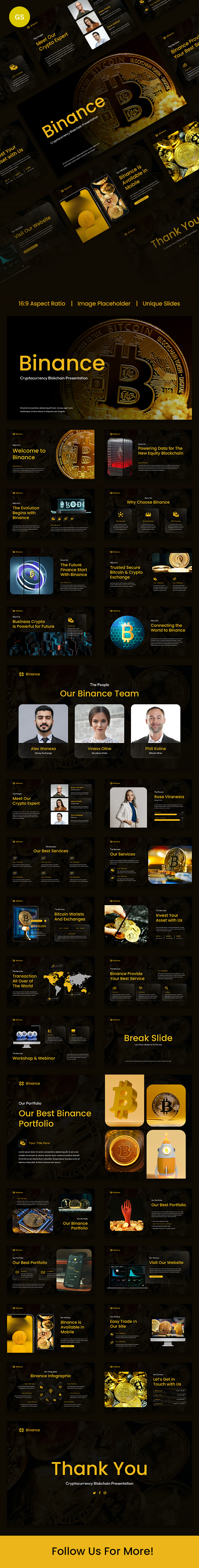 Binance - Cryptocurrency & Blockchain Presentation Template