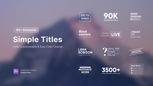 Simple Titles Titles template preview