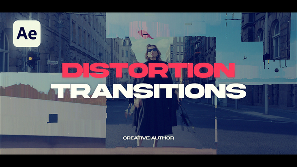 Distortion Transitions Elements template preview