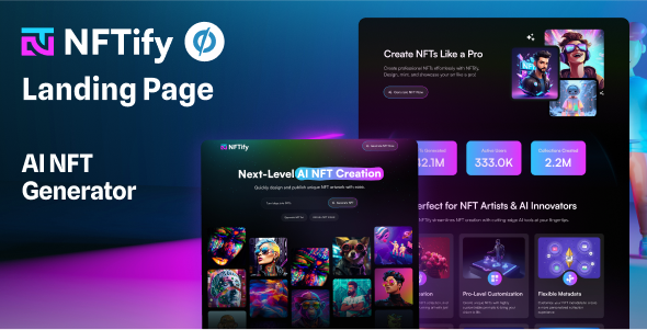 NFTify — AI NFT Generator Unbounce Template