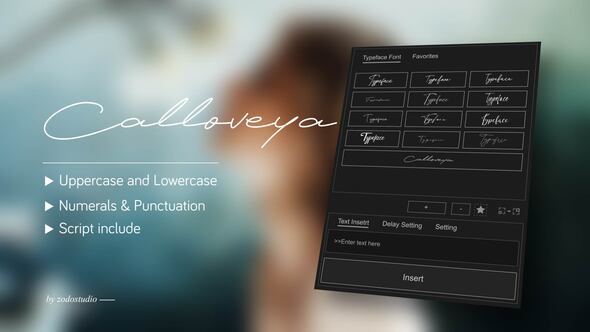 Animated Typeface - Calloveya Titles template preview