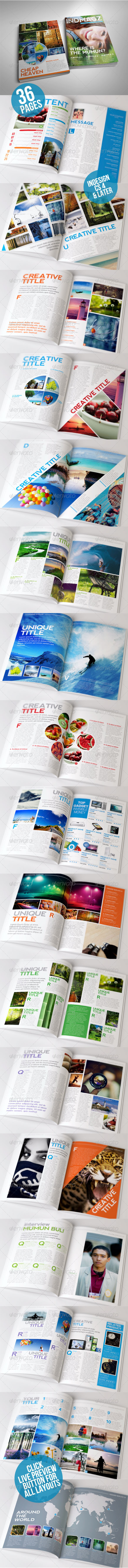 36 Pages Modern & Clean Magazine Templates Vol. 2 - Magazines Print Templates