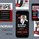Black Red Utilitarian Business Instagram Set 