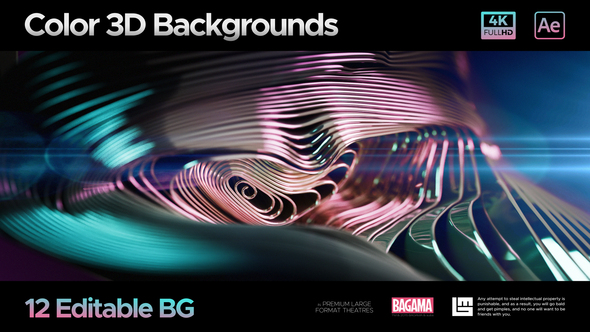 Color 3D Backgrounds Elements template preview