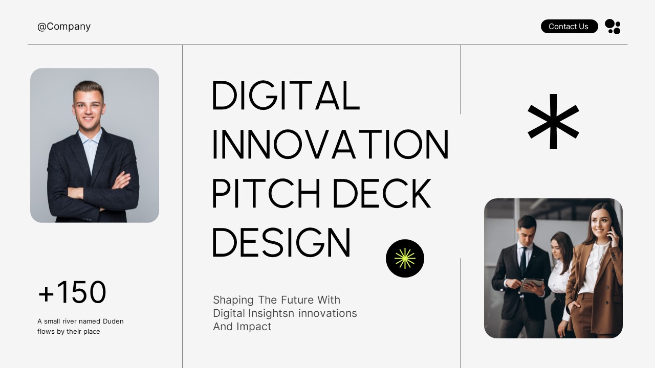 Black Green Modern Digital Pitch Deck Google Slides, Presentation Templates