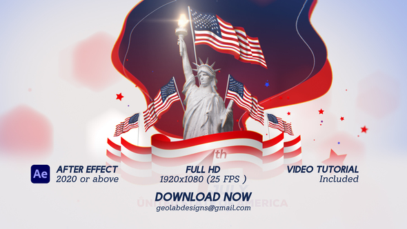 USA Independence Day Video Displays template preview
