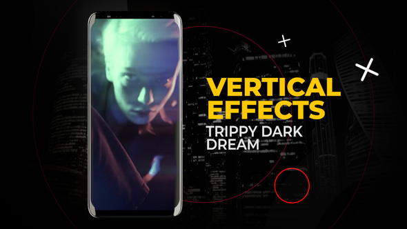 Vertical Trippy Dark Dream Effects | After Effects Elements template preview