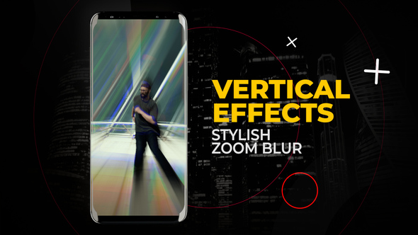 Vertical Stylish Zoom Blur Effects | After Effects Elements template preview