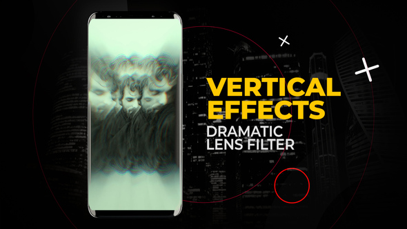 Vertical Dramatic Lens Filter Effects | After Effects Elements template preview