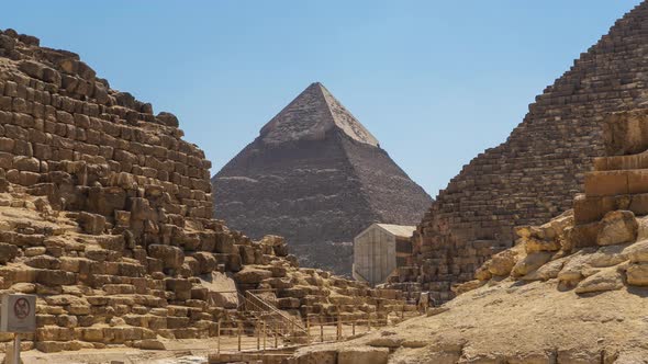 Egypt Cairo Plateau Giza The Great Stone Pyramids