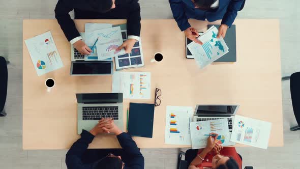 Business People Group Meeting Shot From Top View alt